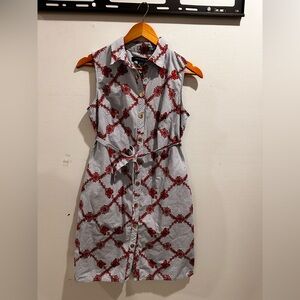 Tommy Hilfiger Red Floral Striped Dress